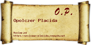Opolczer Placida névjegykártya